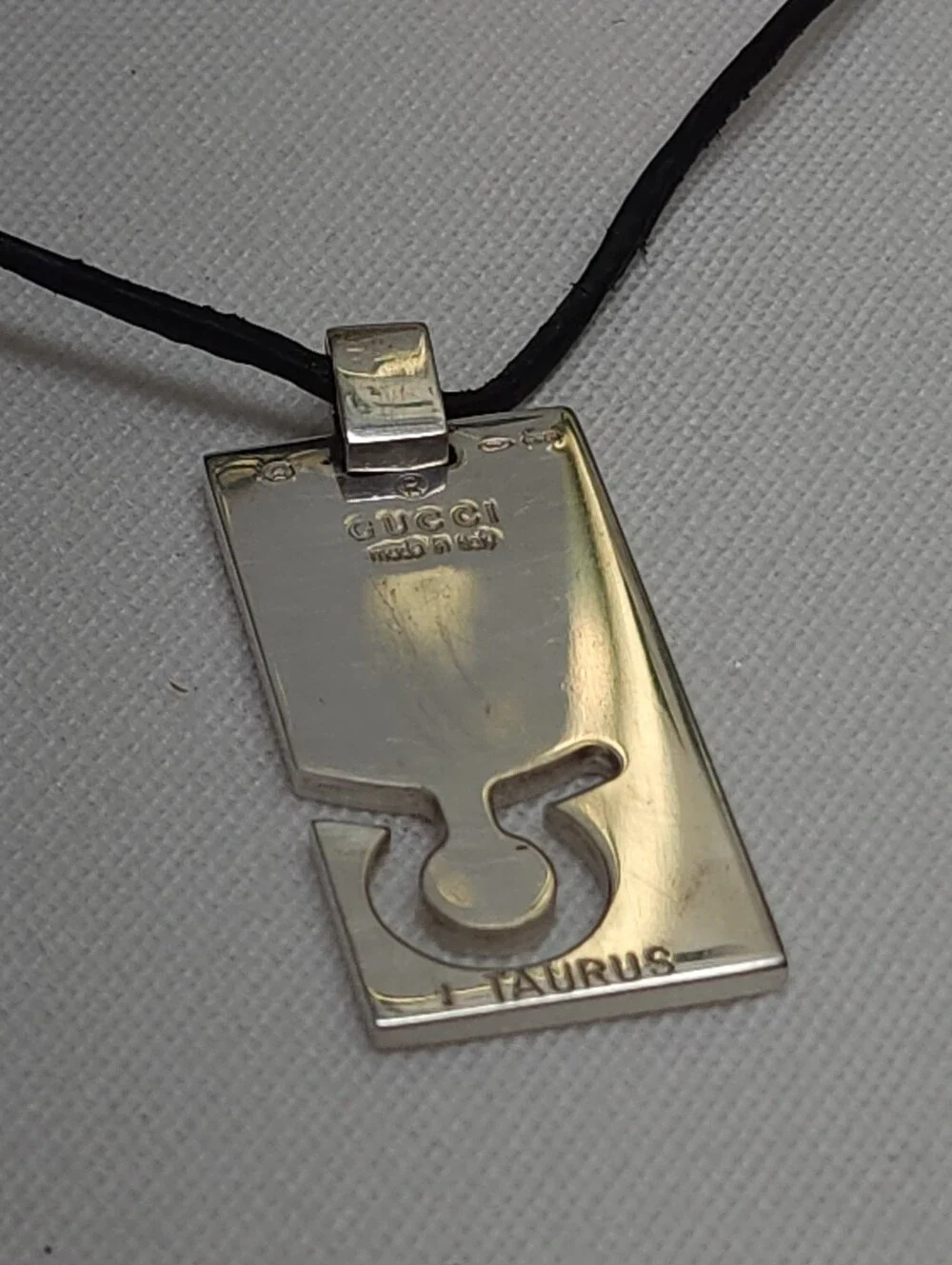 Authentic Gucci 925 Silver Taurus Necklace